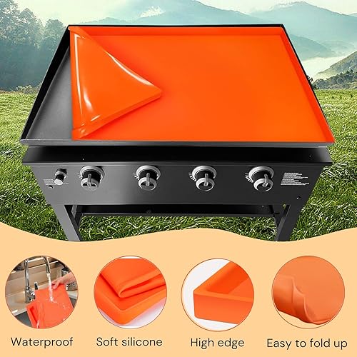 Miniatura 2 de Alfombrilla de silicona de 36 pulgadas para parrilla Blackstone, accesorios de cubierta de parrilla Blackstone, protege la plancha de roedores y