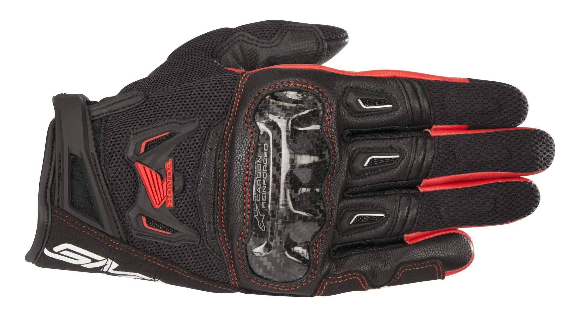 Alpinestars Honda SMX-2 Air Carbon V2 Gloves, XL, Black/Red- Honda