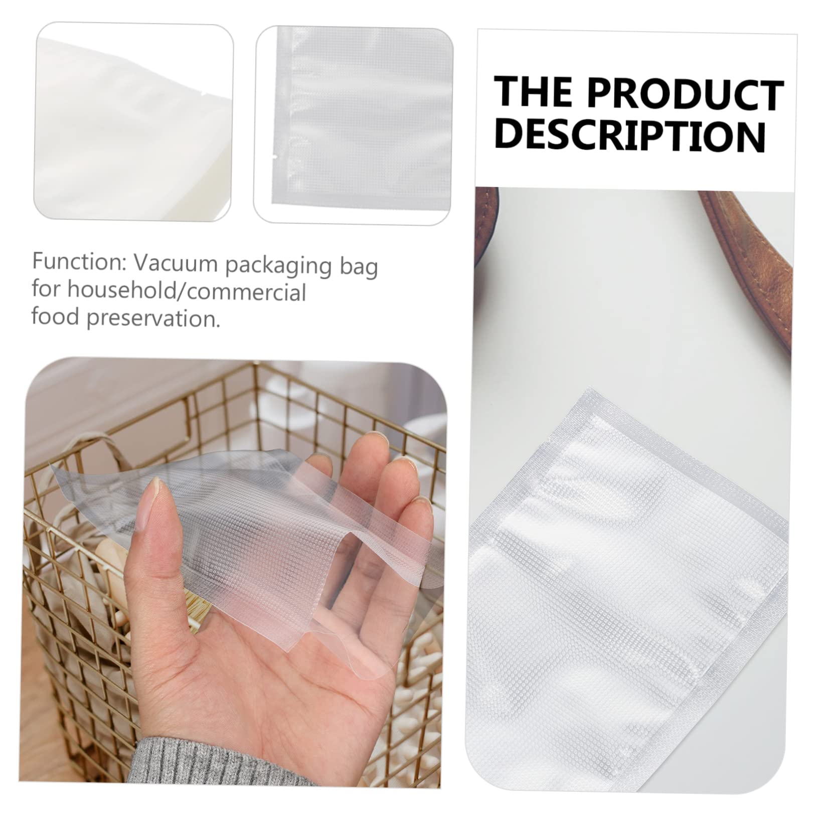 NAMOARLY 15x10cm Vacuum Packaging Bags 100pcs Set Food Vacuum Bag for Supermarket Freezer Refrigerator Use