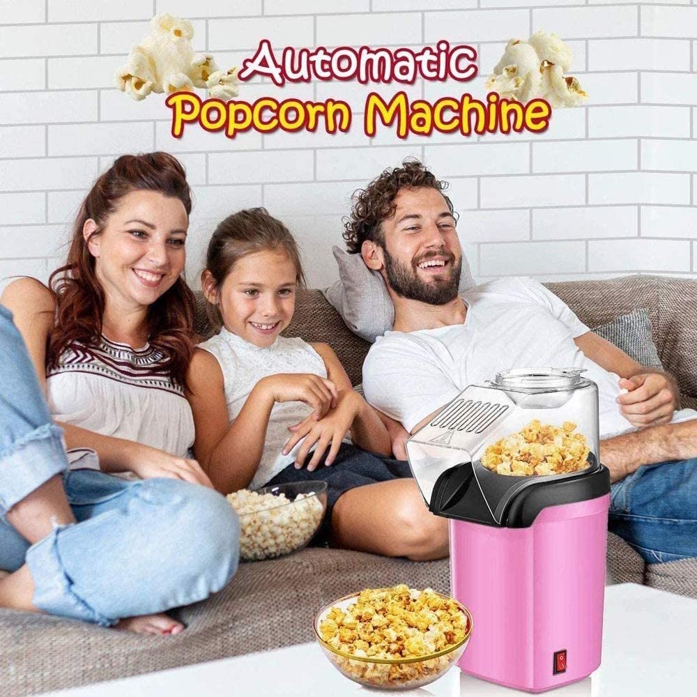 Macchina per Popcorn Macchina per Popcorn Macchina per Popcorn ad Aria Calda da 1100 W per Macchina per Popcorn ad Aria Calda Domestica Senza Olio Grasso per Un Massimo di 120 g di Mais
