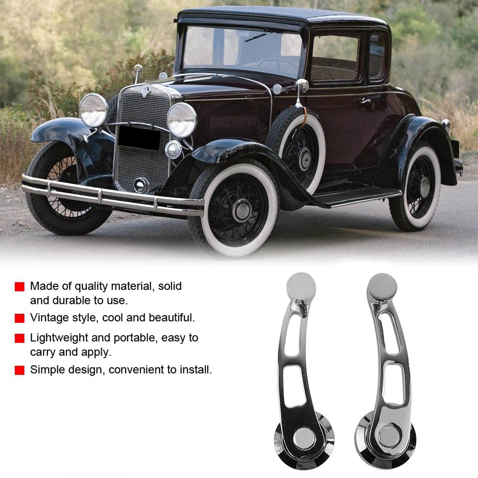 Dioche Fenstergriff, 2Pcs Auto Fensterkurbel Set Autozubehör Für Ältere Modelle