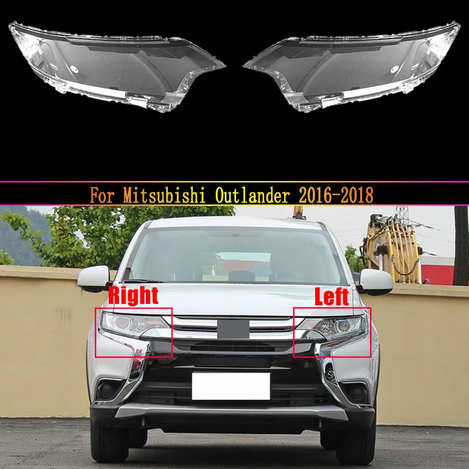 三菱アウトランダーヘッドライト USヘッドライト 三菱アウトランダー2016-2018 KペアLED DRL