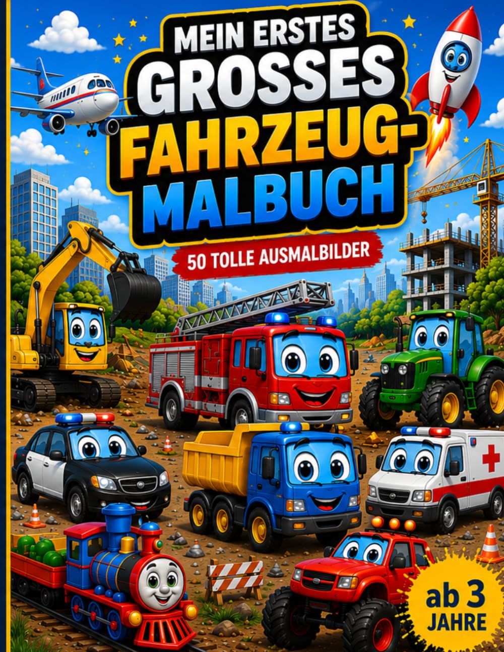Mein erstes großes Fahrzeug Malbuch