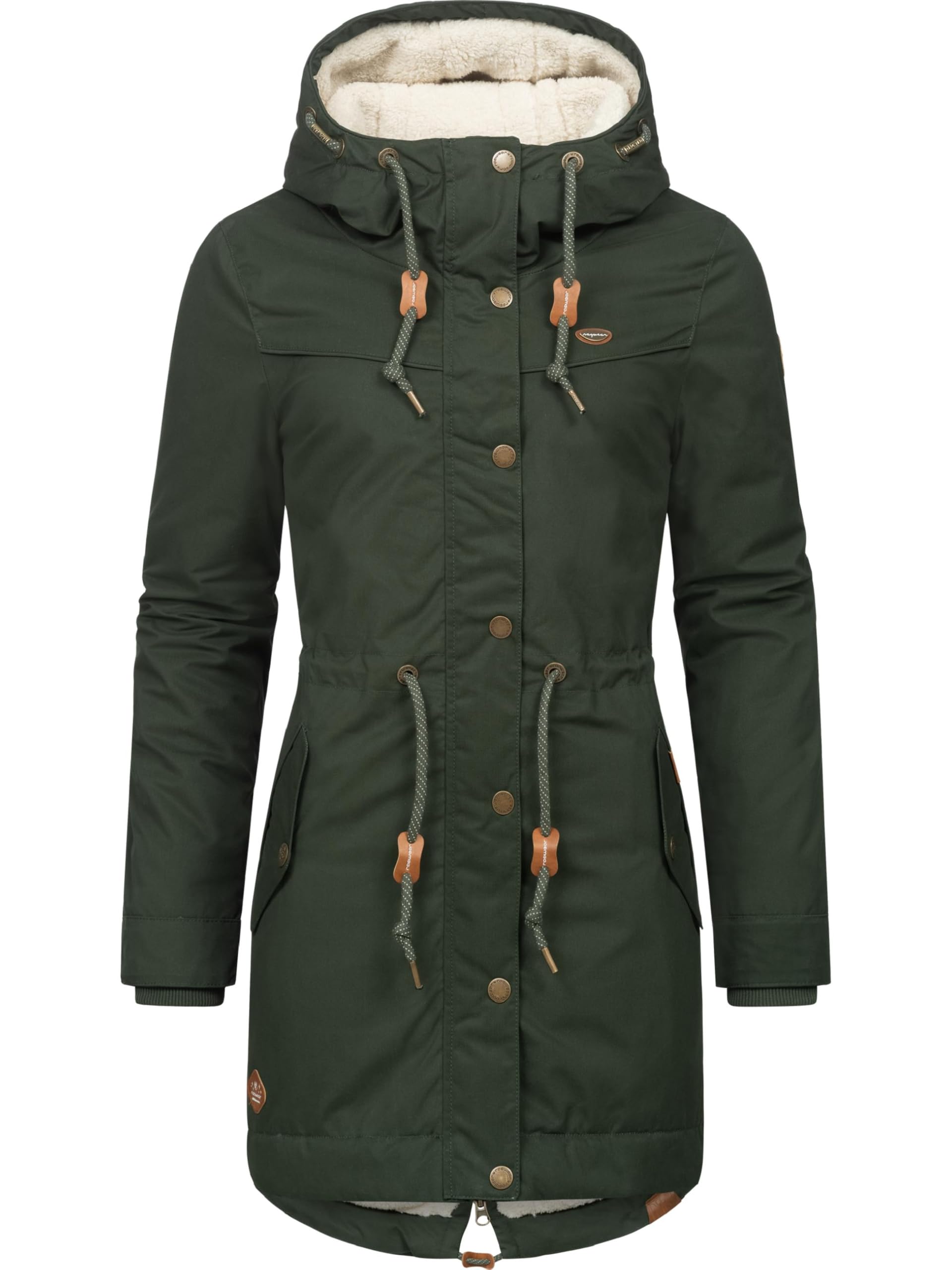 Ragwear Damen Wintermantel Warmer Parka lang mit Kapuze YM-Canny Intl XS-6XL