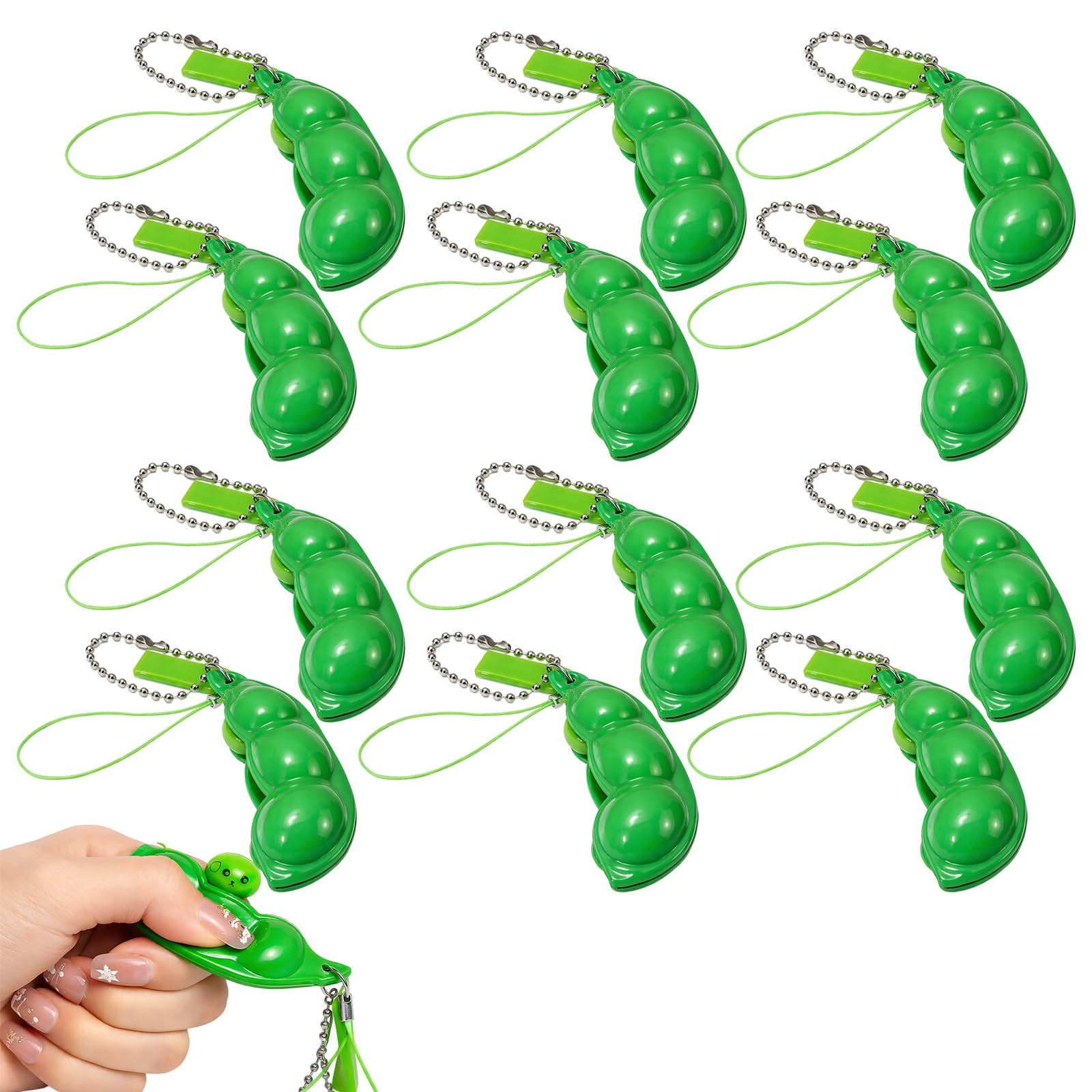 12 Pcs Fidget Keyring,Emotions Keychain,Cute Fidgets Set for Stress Relief Calming Sensory Companion for Everyday Carry