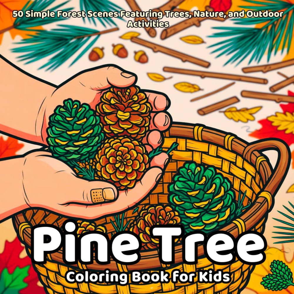 Pine Tree Coloring Book: 50 Simple Forest Scenes Featuring Trees, Nature, and Outdoor Activities