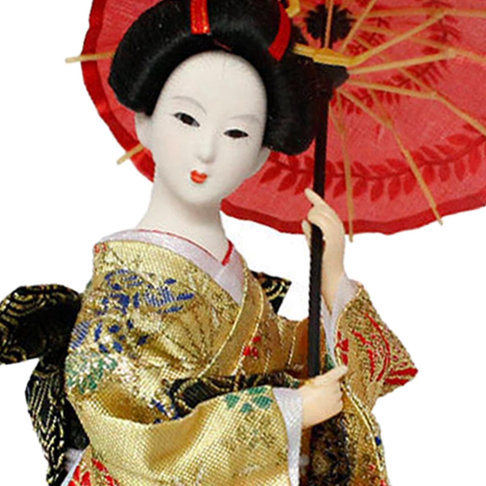Figurina da collezione, decorazione da tavolo per ufficio e casa, bambole kimono giapponesi, bambola Kokeshi collezione 12 pollici con pregevole fattura, statuetta per bambole kimono, regalo