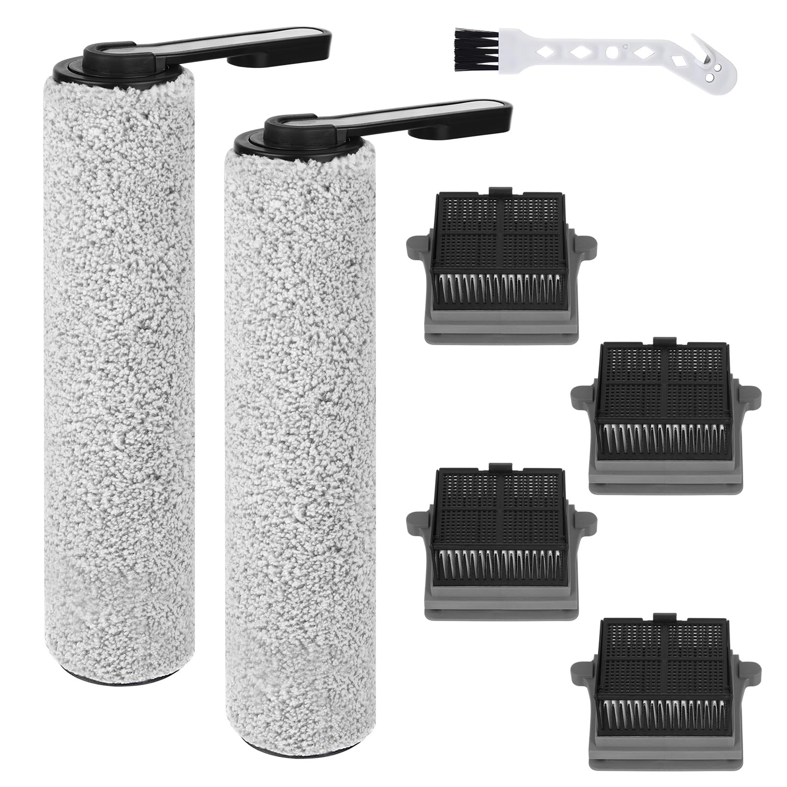 Spazzola rotante e filtro per Tineco iFLOOR 5 Breeze, set di 7 pezzi di ricambio 2 spazzole rotanti + 4 filtri di ricambio + 1 spazzola di pulizia