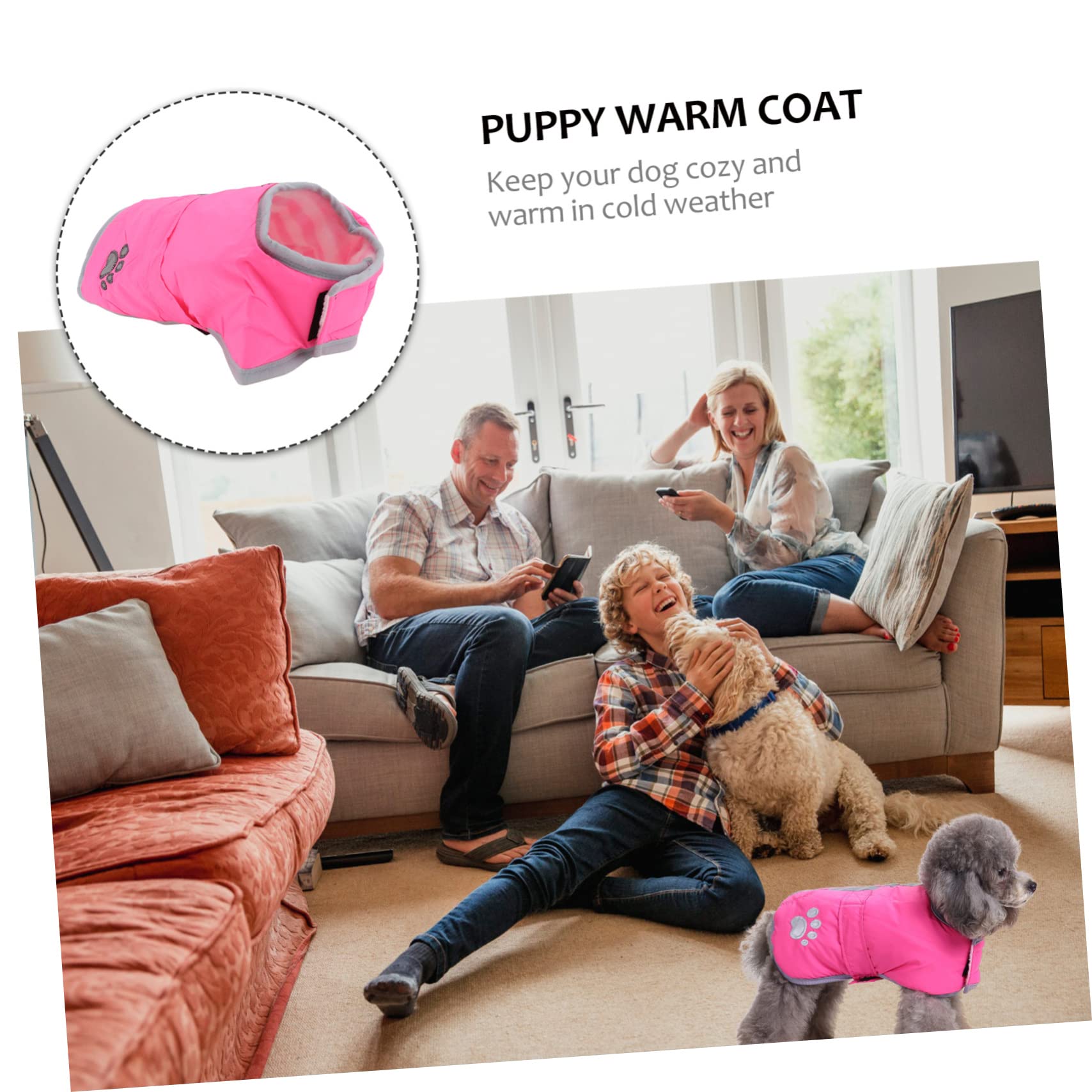 FOMIYES 2 Stücke Welpen Warme Mantel Loft Und Reversible Hund Jacke Fleece Futter Reflektierende Für Walking