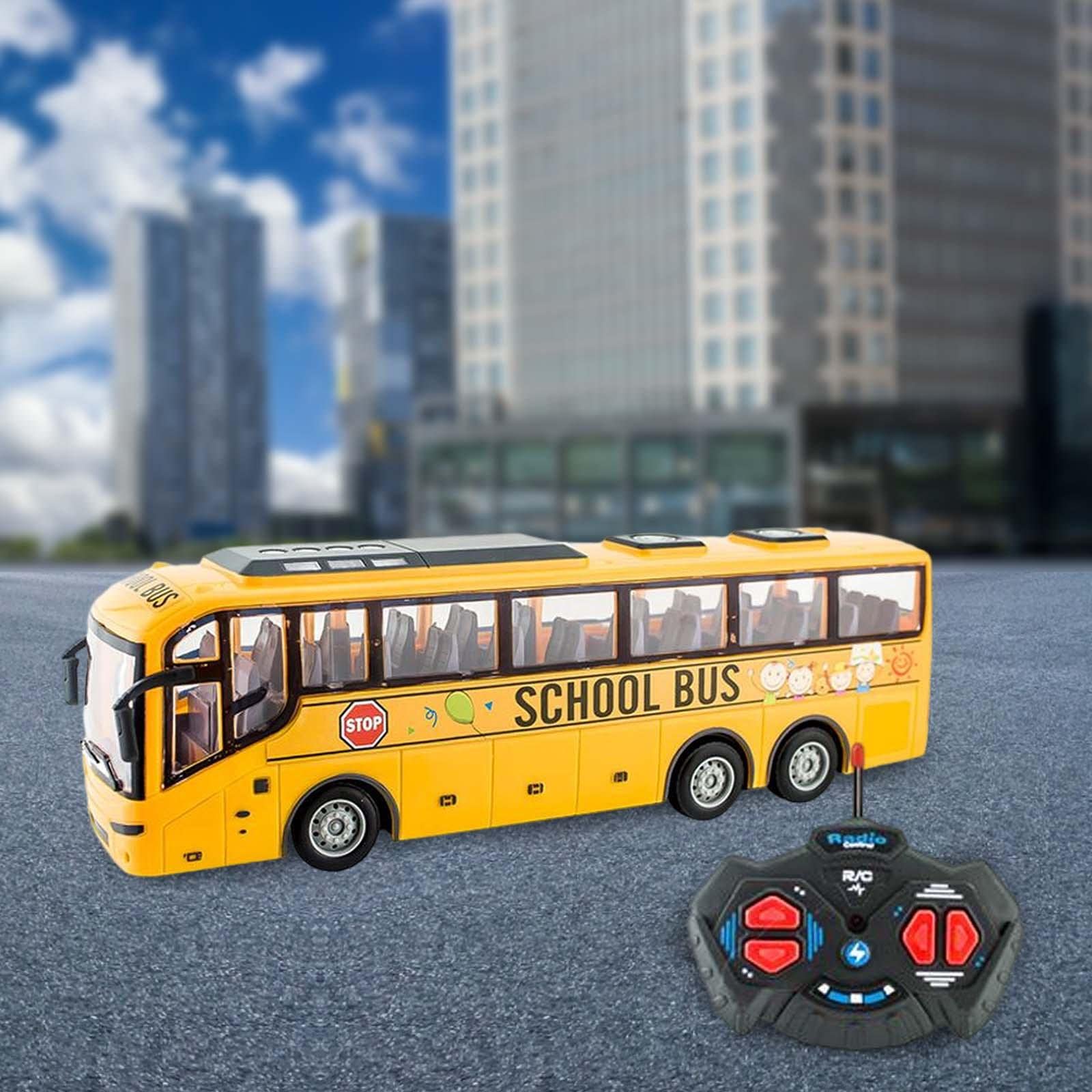 Autobús Escolar RC, Camión Electrónico, Autobús con Control Remoto por Radio, Cumpleaños, Amarillo