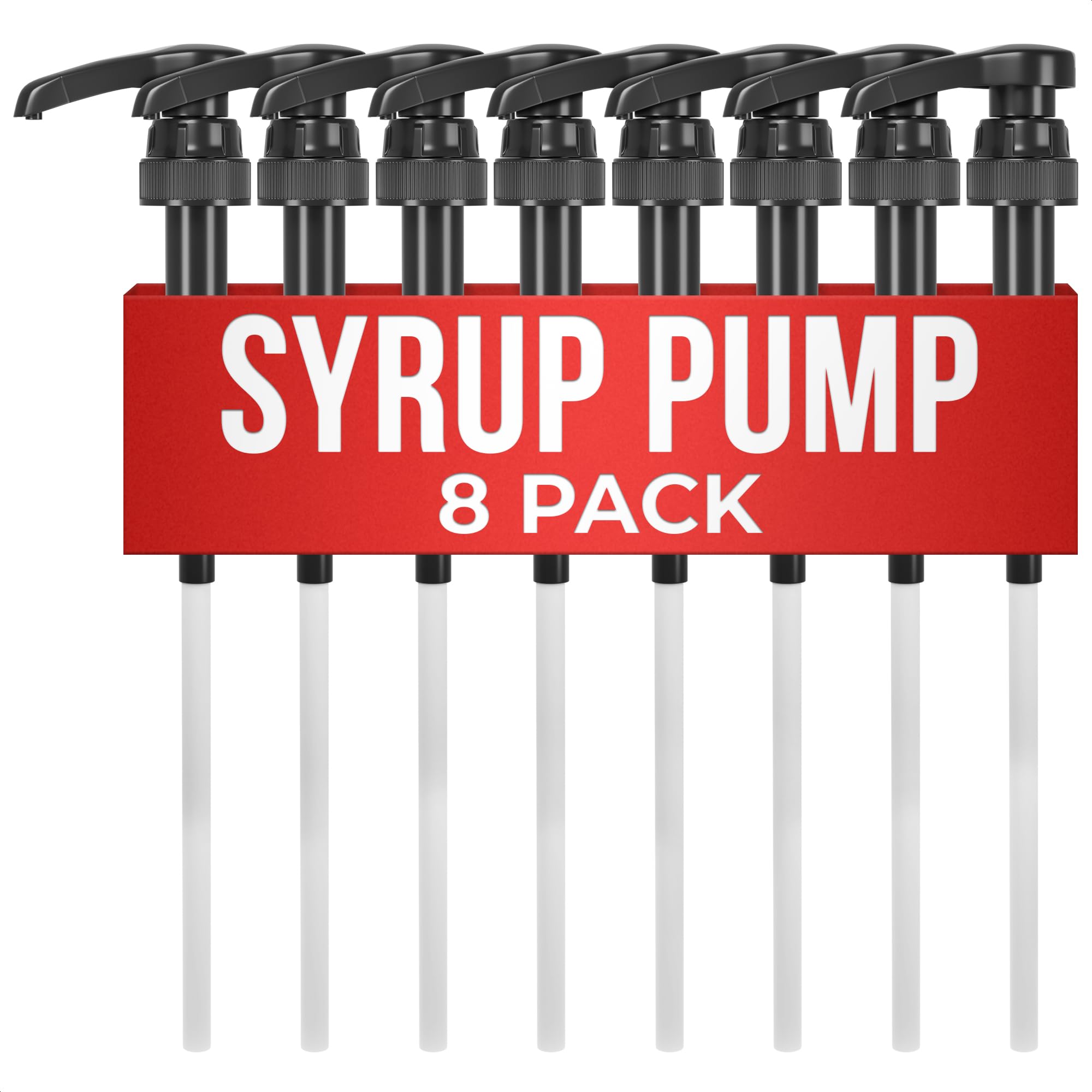 ALPENKOK 8 Pcs Coffee Syrup Pump, Compatible with Skinny, Torani, Davinci