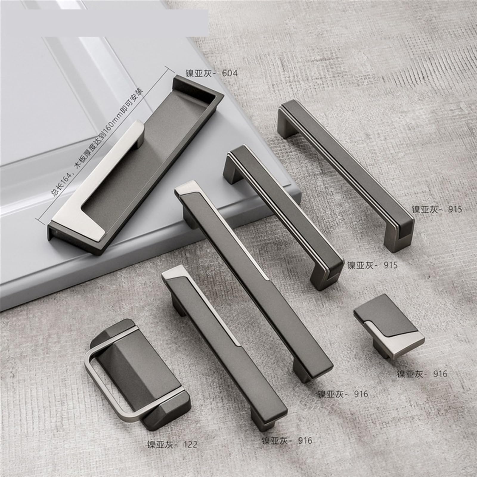 Poignées d'armoire en alliage de zinc nickel 96mm pour sublimer vos meubles