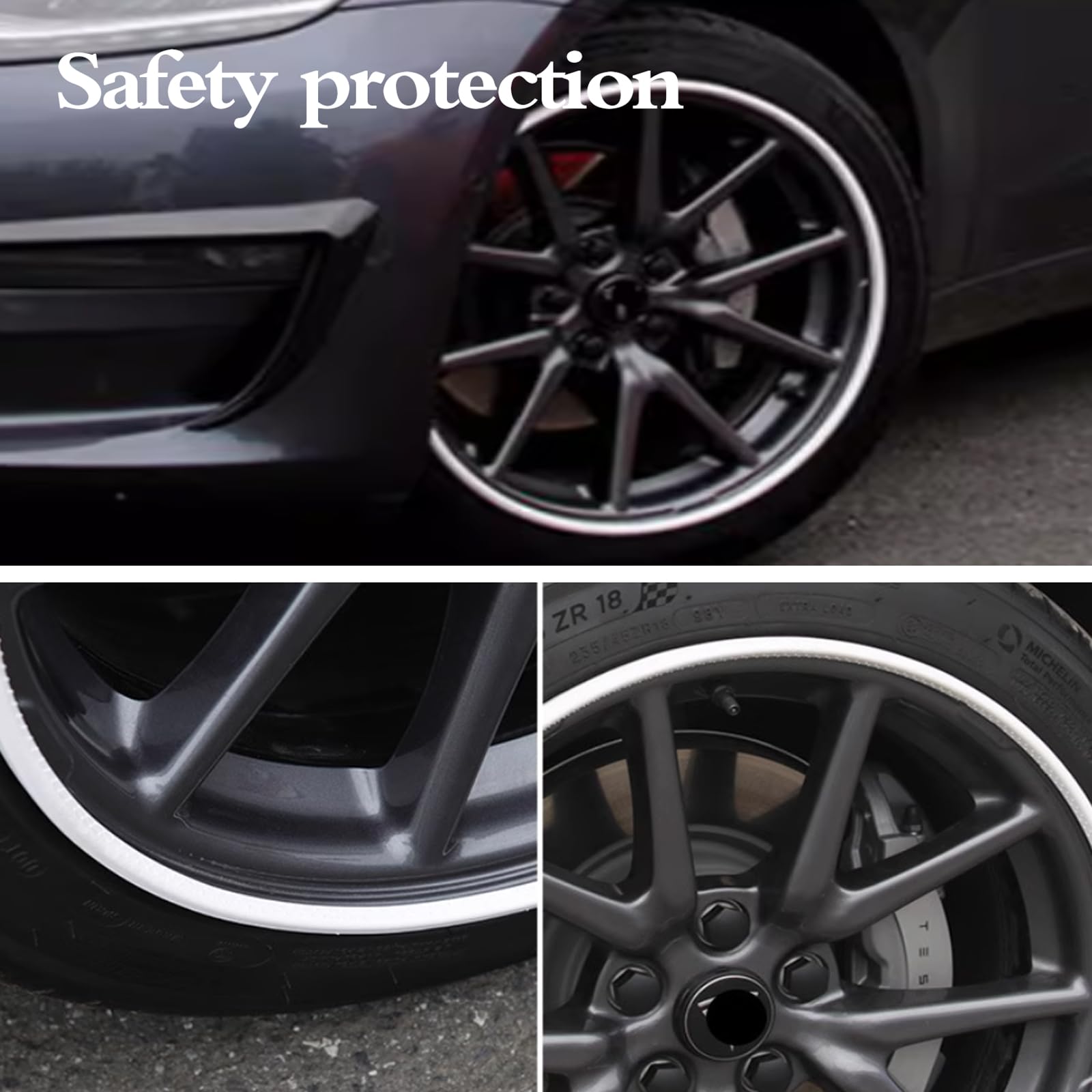 Protezione Universale Cerchi in Lega,Protezioni Cerchioni Ruote,Protezione del Cerchione Dell'Auto,Auto Anelli Decorativi Bordi Cerchi,Protezioni Cerchi Auto,Antiurto,per Auto