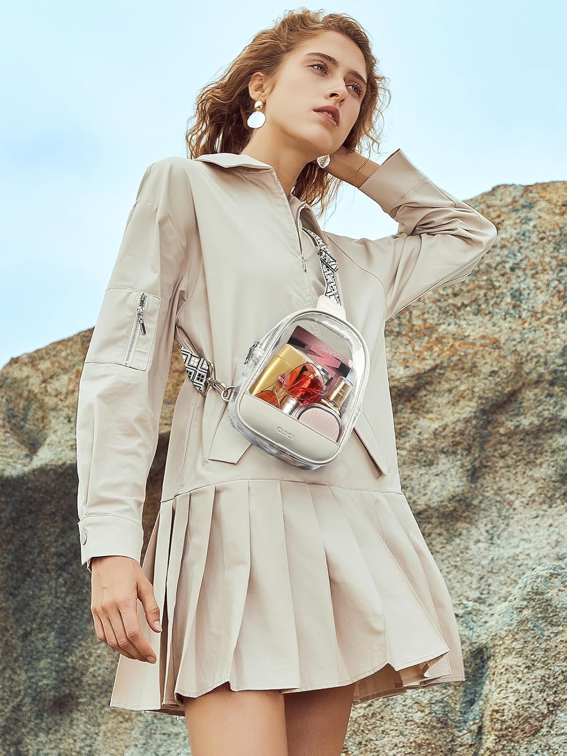 CLUCI Clear Bag for Stadium Events, Clear Crossbody Bag, Small Transparent Purses - Image 2