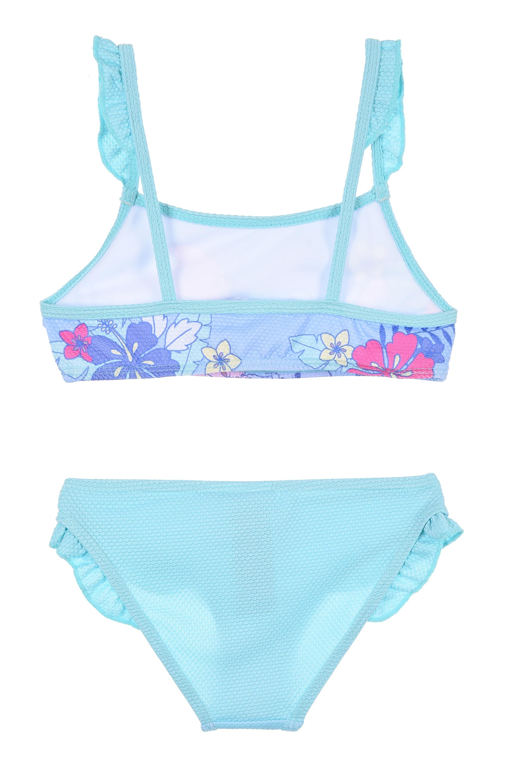 Disney Stitch y Angel Bikini para Niña, Bañador de Dos Piezas Arco Iris, Natación Infantil Tallas 3-8 Años