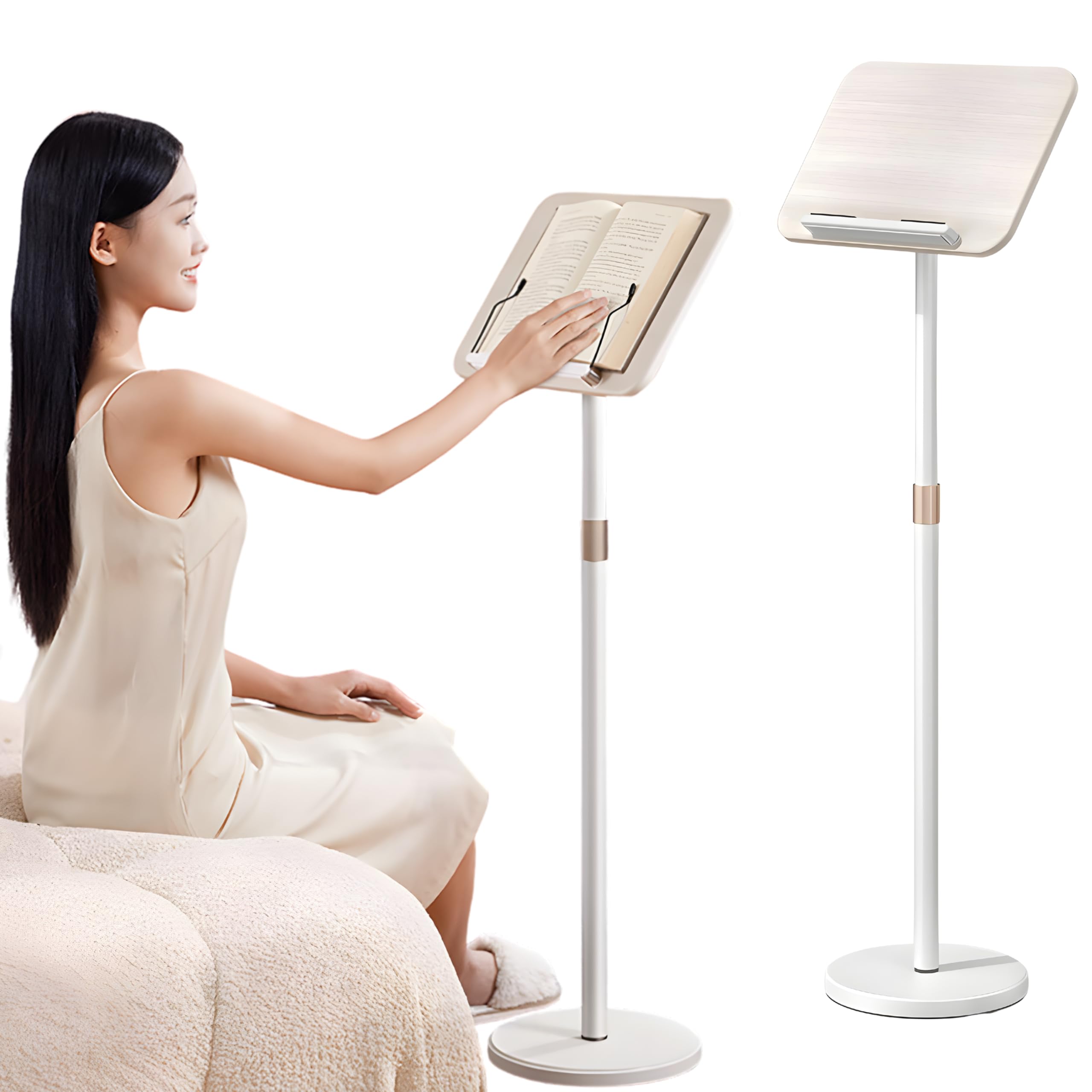 Sunchhaya Book Stand for Reading, Music, Writing, Painting II Book Reading Stand Adjustable Height-Angle with Extra Height, Music Stand, Note Stand [ YD-17 (135 CM) ]