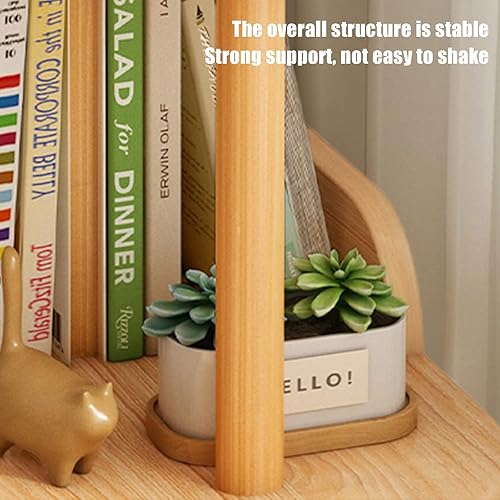 Miniatura 3 de QQXX Estantería esquinera de pared de madera independiente, soporte estrecho de 234 niveles, organizador de almacenamiento para espacios pequeños
