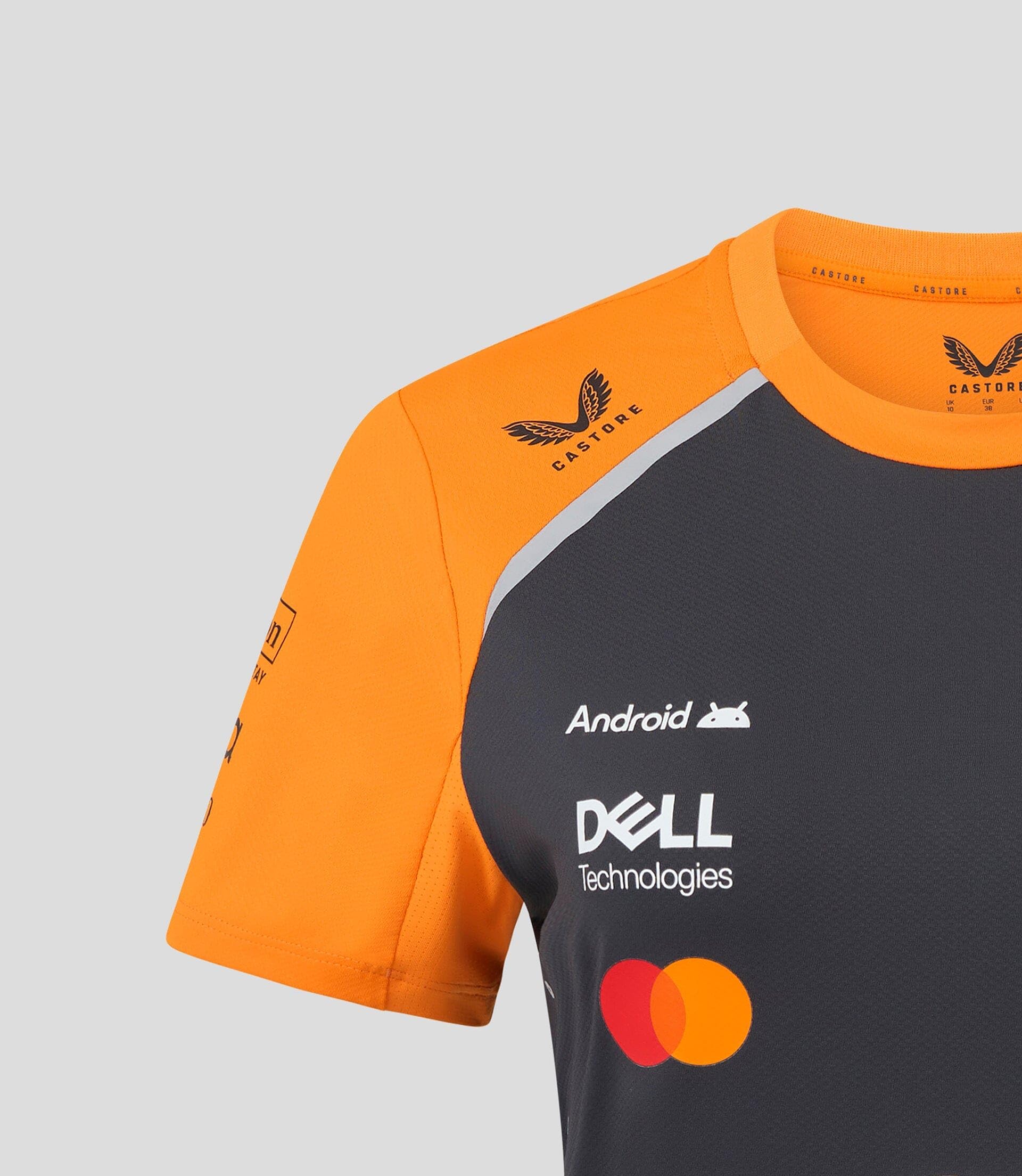 McLaren Official Womens Formula 1 Team Set Up T-Shirt - Phantom/Papaya