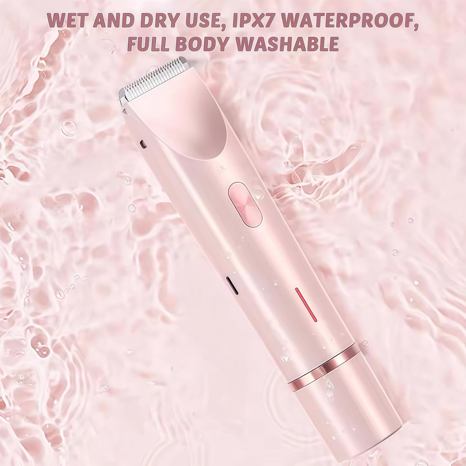 Bikini Trimmer for Women, 2 in 1 Electric Razors for Women - Double Head, Rechargeable, IPX7 Waterproof, Pain-Free Hair Removal for Facial, Body & Sensitive Areas with Ceramic Blades, Cordless - Image 3