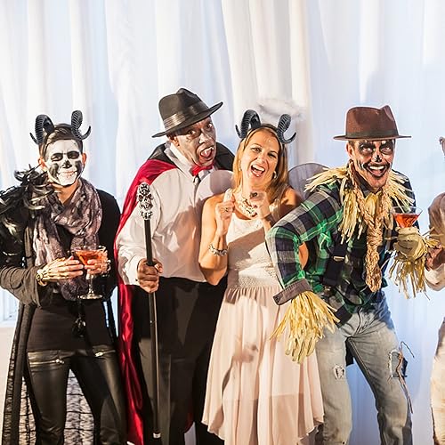 Miniatura 9 de Lurrose Diadema de cuernos negros, 1 pieza de cuernos de buey, para Halloween, cuerno de diablo, cosplay, fiesta, cuerno para niñas, mujeres y