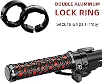 Vista 3 de ROCKBROS Puños de manillar de bicicleta con doble bloqueo Puños de bicicleta antideslizantes para manillar de bicicleta para MTB, BMX, patinetas