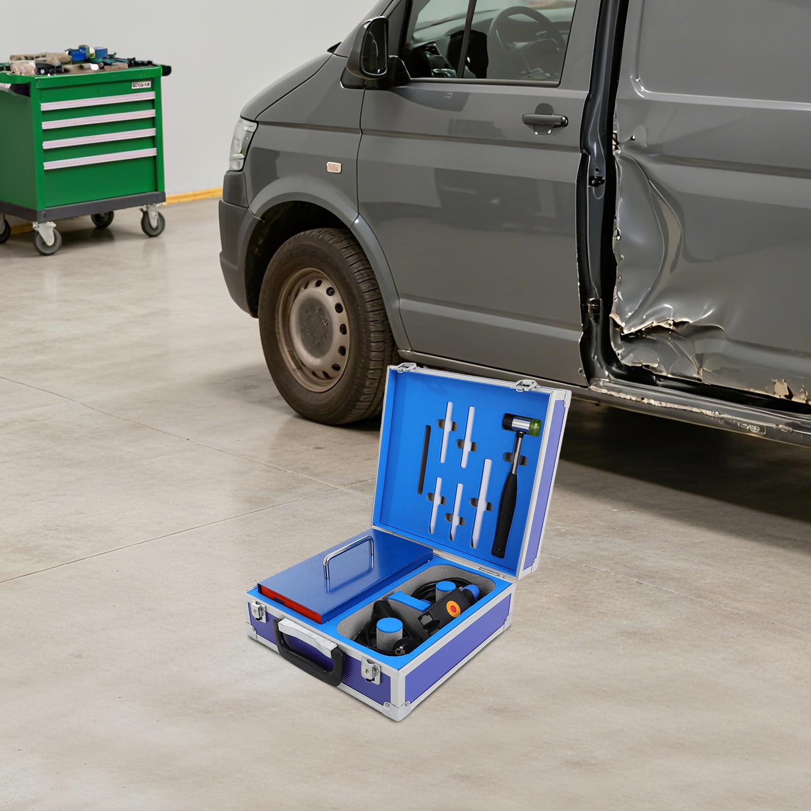 Kit di riparazione per ammaccature, 1000 W, riscaldatore a induzione, con valigetta | Con display digitale e dissipazione del calore, tempo di riparazione regolabile, per officina, garage privato