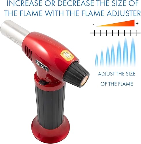 Miniatura 3 de LOGIX 20911 - Encendedores de antorcha, antorcha de cocina para crema brûlée, butano recargable, mini, antorcha culinaria