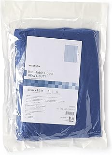 McKesson Exam Table Drape Sheet, Tear-Resistant Heavy Duty Zone Reinforced Table Cover - Sterile, Blue 50 in x 90 in, 20 Count