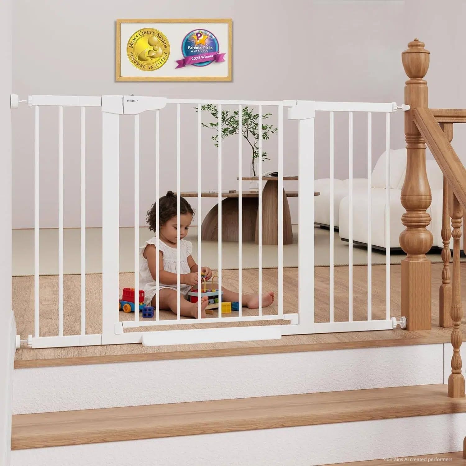 Cumbor 30-40.6 in Baby Gate for Stairs and Doorways, Dog Gate Indoor Black — Amazon image 31