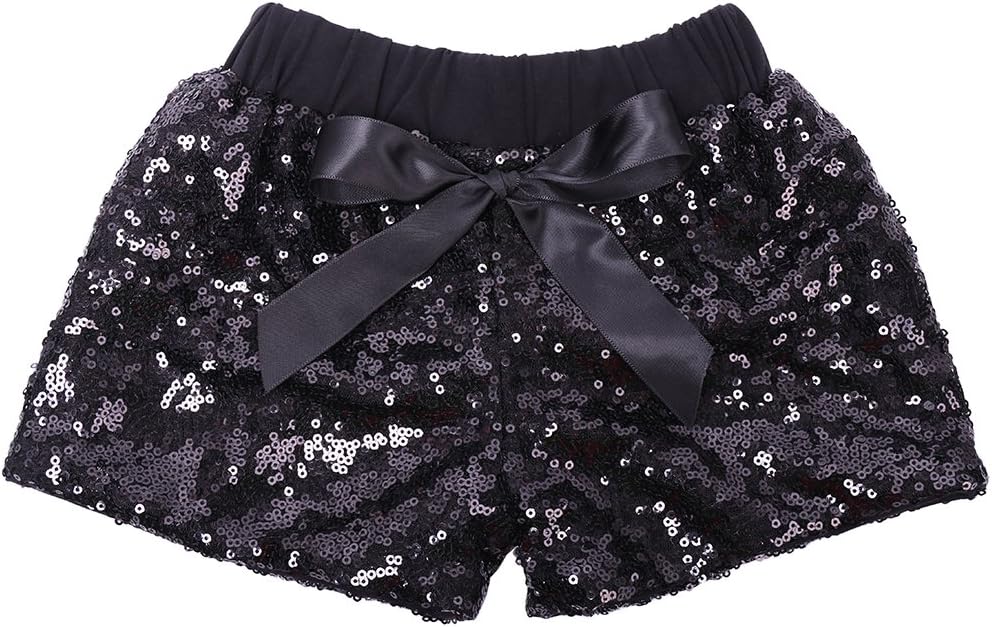 Cilucu Baby Girls Sequin Shorts Toddlers Sparkle Short Pants Kids Birthday Shorts Glitter on Both Sides