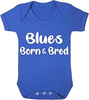 All About The Print Baby,Clothing,Baby Boys 0-24m,Bodysuits & One-Pieces,Bodysuits Blues Birmingham Ipswich Cardiff Born and Bred Football Premium Baby Vest Grow Romper Girl boy Gift Present Shower Newborn