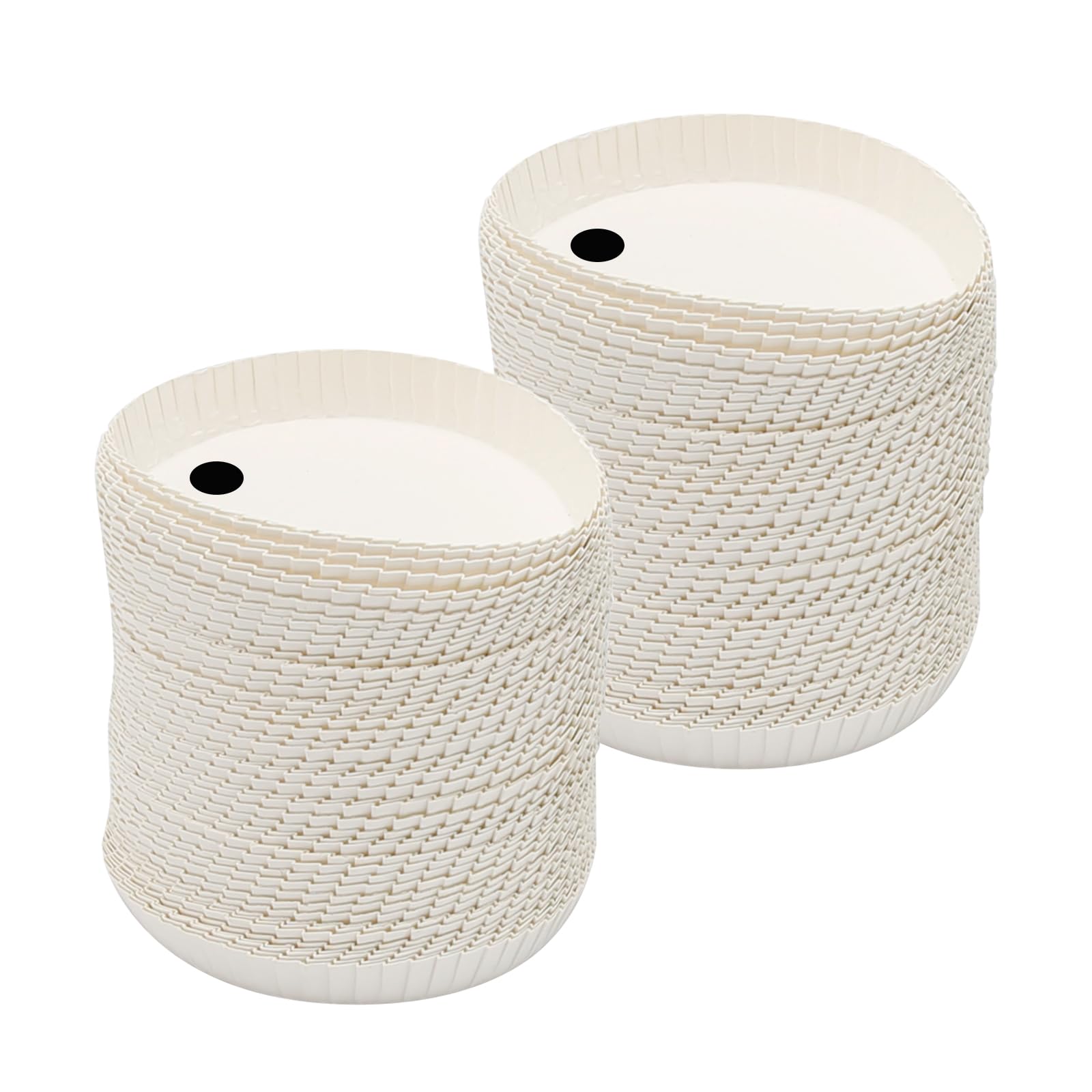 100Packed Disposable Cup Coverware with Straw Hole, Paper Ice Cream Cups, Drink Cup Cap, Coffee Cup Cover Lid Protector for Parties (3.15 Inch)