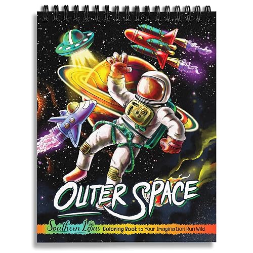 SOUTHERN LOTUS Outer Space Spiral Adult Coloring Book - Unleash Your Creativity with Designs. A Relaxing Coloring Experience for Adults, Women, Teens. Stunning Spiral Drawings to Color and Inspire!