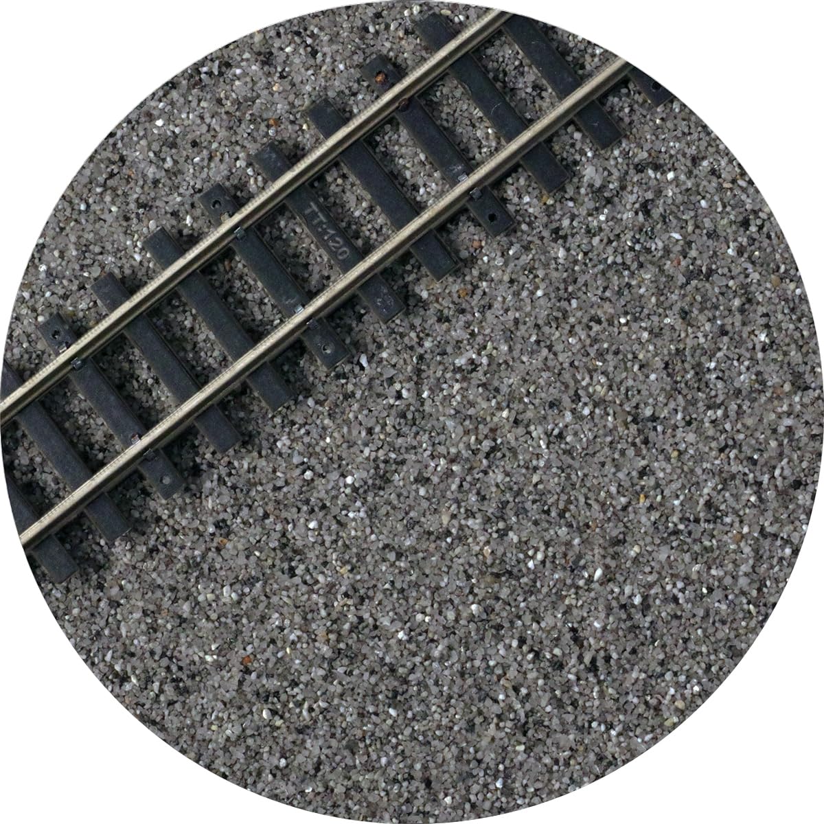 TT:120 Scale Model Railway Track Ballast - Dark Grey | 500g | Model Railway Scenery Material