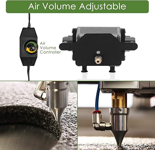 Miniatura 6 de AquaMiracle Bomba de asistencia de aire láser 30Lmin (475GPH) 0.03MPa 16W asistencia de aire para cortador y grabador láser, eliminar humo y polvo,