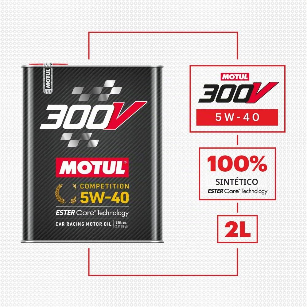 MOTUL Aceite de motor 5W-40 300V Aceite para motor Competition 2L