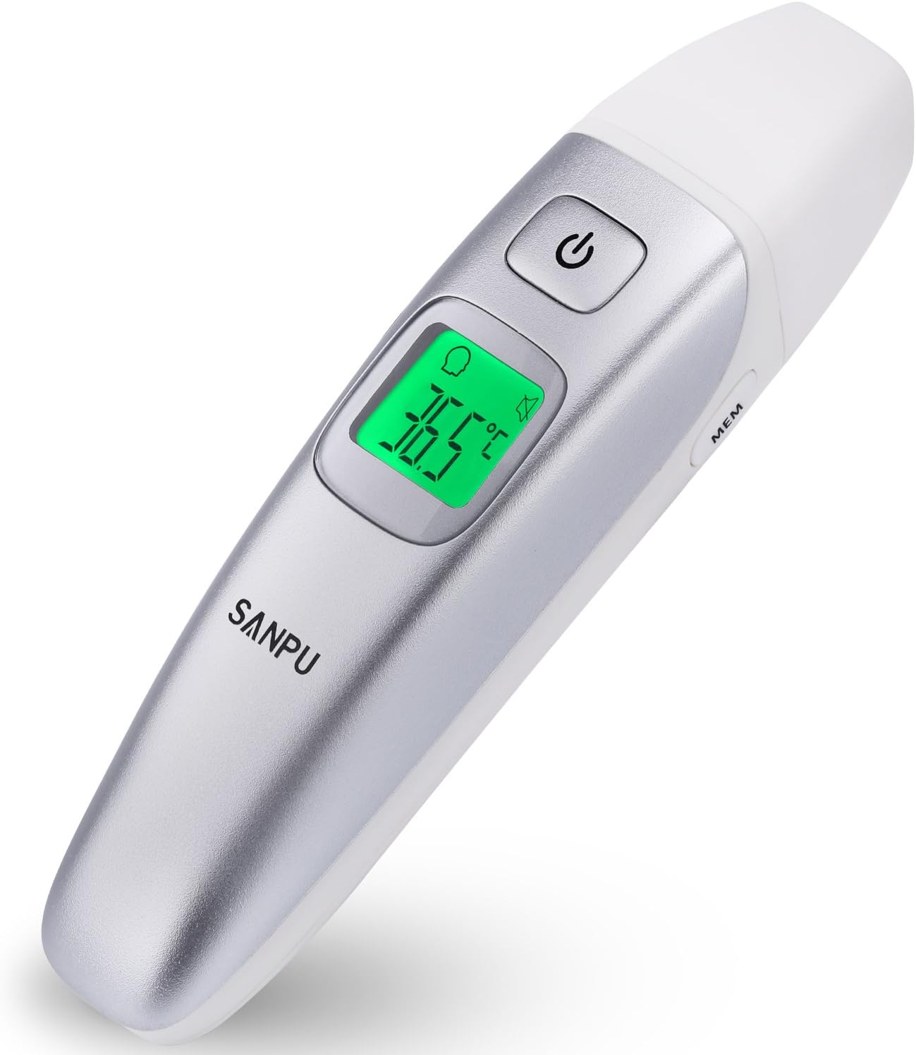 SANPU Digital Medical Infrared Forehead and Ear Thermometer for Baby,Kids and Adults with Fever Indicator CE and FDA Approved.