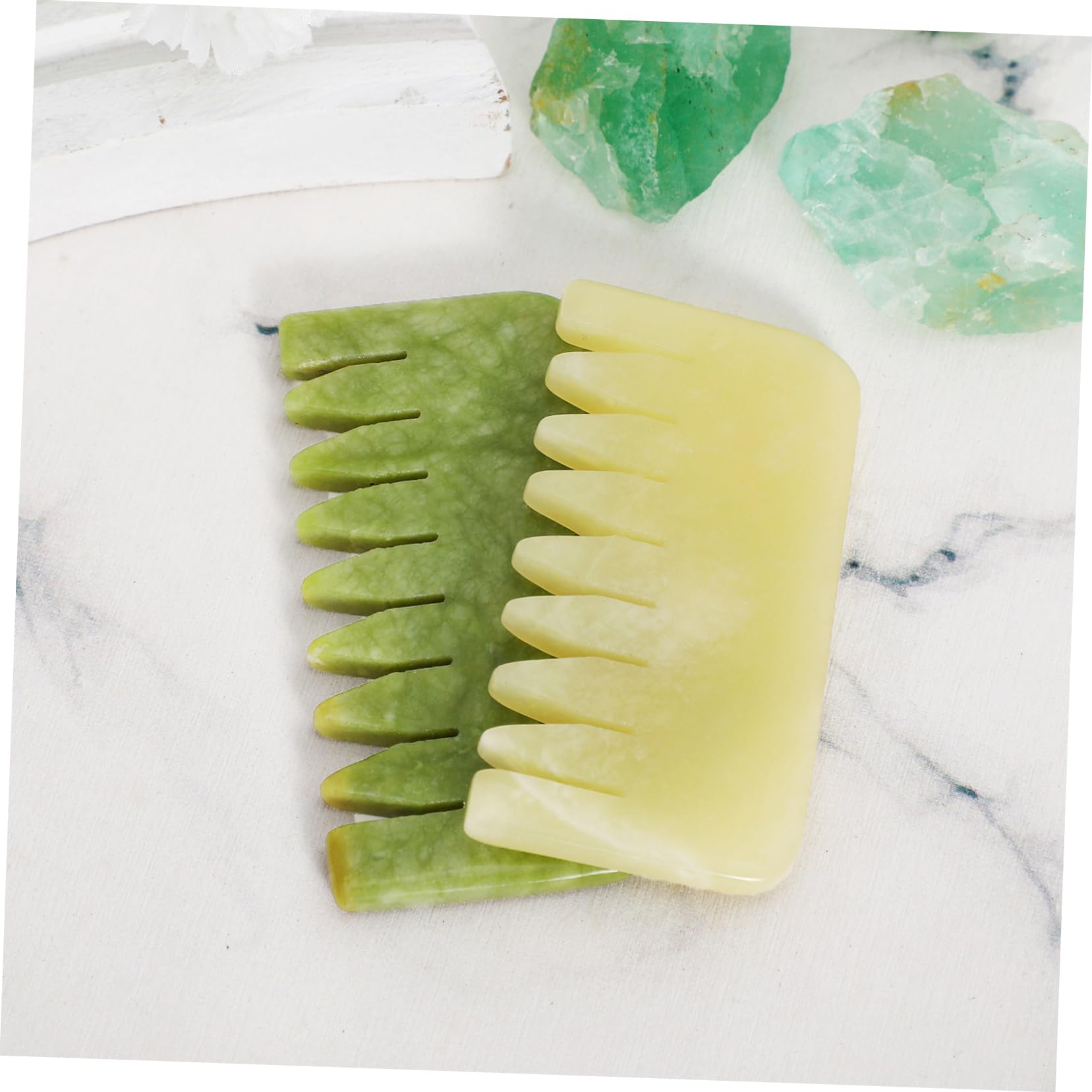 PACKOVE 2 Set Pettine Massaggiante Naturale Per Del Capelluto Strumenti Portatili Per Stimolare La Circolazione E Alleviare Anticaduta Dei Verde 2 Pezzi * 2