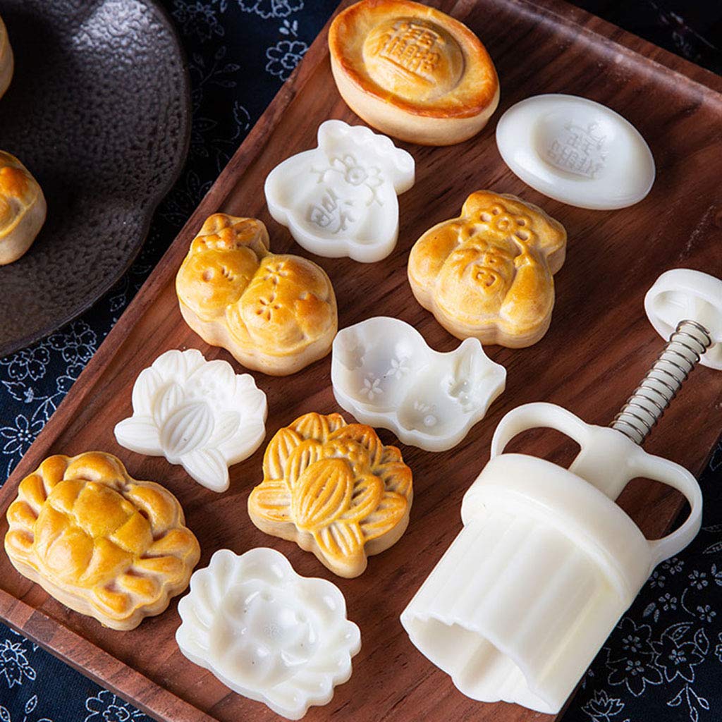 Hand Pressure Moon Cake Mold For Mid-Autumn Festival 50g For Turtle Cookie Cutter Stamp Bakeware Kitchen Suppl