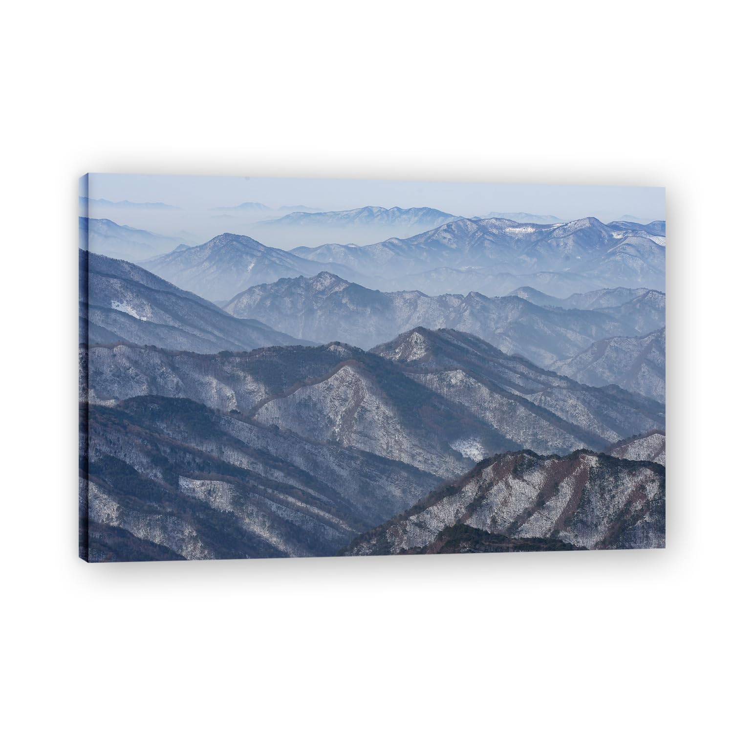 VHdfgTY An Unbroken Mountain RangeMinimalist Mountain Landscape Wall Art Canvas Nature Print Modern Decor 70x105cm Framed