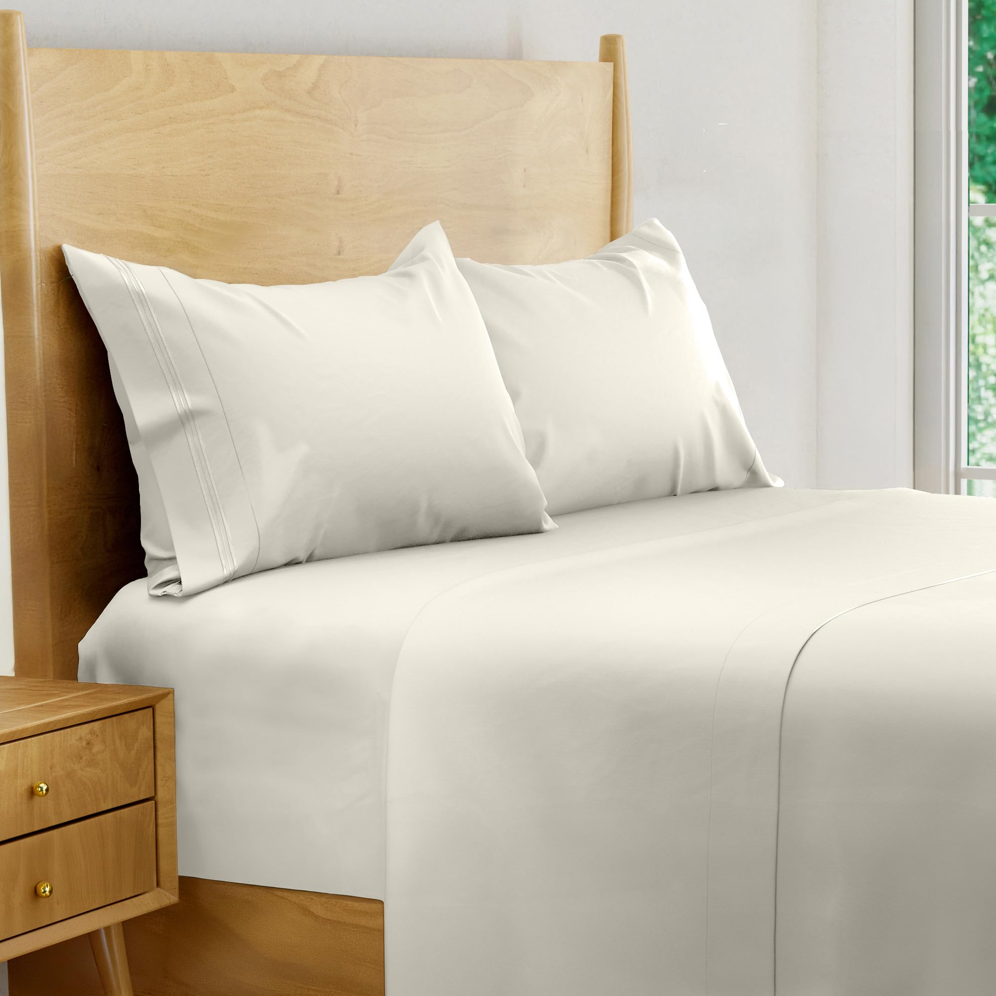 LINENWALAS キングサイズ シーツ 180 X 200 CM レーヨン 180×200の