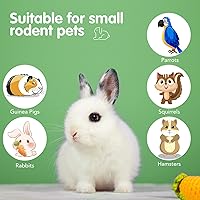 Vista 26 de VESPRO Juguetes de conejo para conejos, juguetes masticables de conejo para dientes, conejito para conejillos de indias, juguetes para masticar