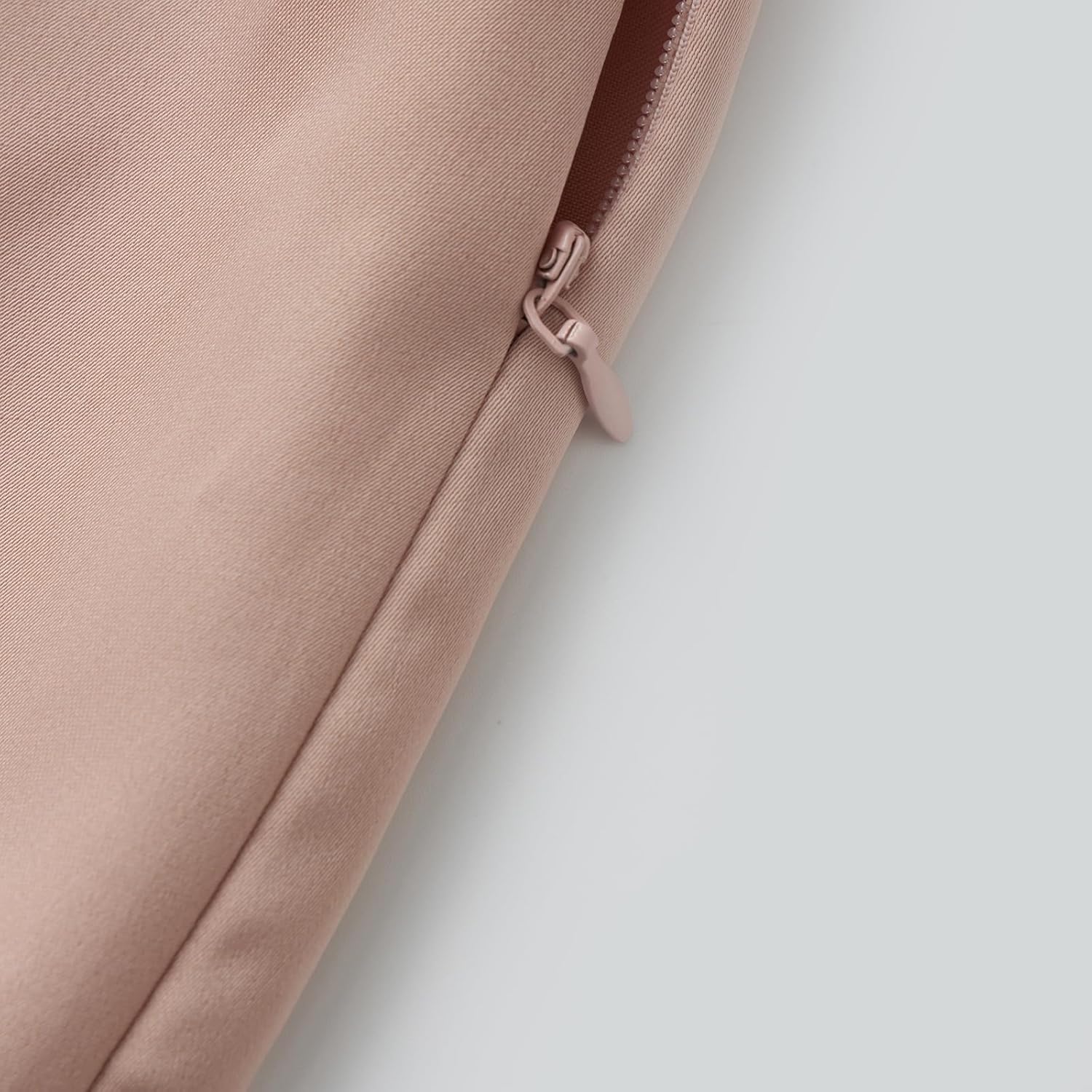 Women Lace Trim Satin Shorts Y2k Shiny Elastic Waist Side Zip-Up Solid Color Mini Pajamas Shorts - Image 6