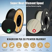 Vista 6 de Kingroon - Filamento de alta velocidad PLA para impresora 3D de 1.75mm, filamento rápido para impresora 3D para impresión hiper rápida