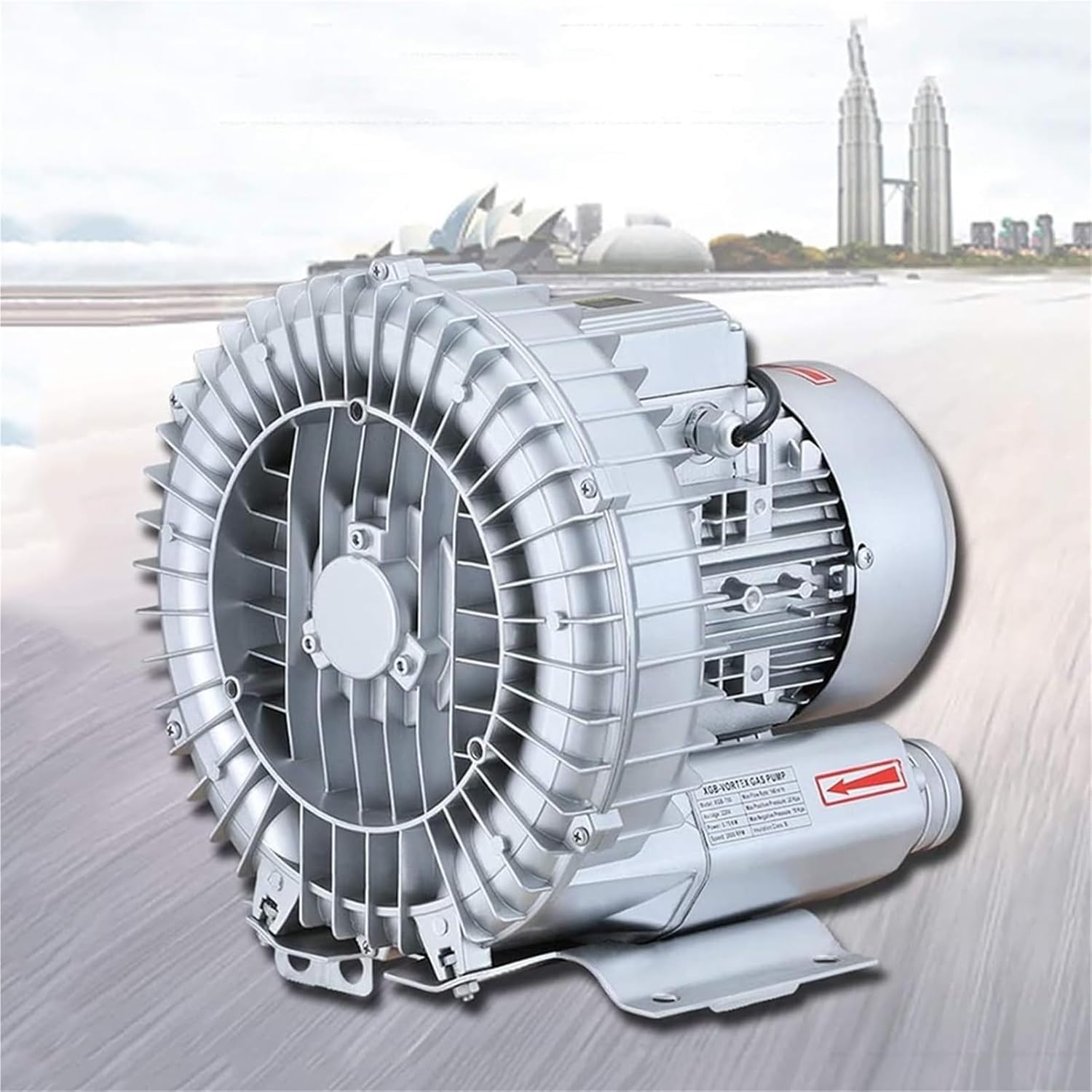 High-Pressure 110V Regenerative Blower 0.74HP/1.01HP/1.49HP for Sewage Aeration & Aquarium Oxygenation - Efficient Vortex Ring Technology 120W/0.16HP