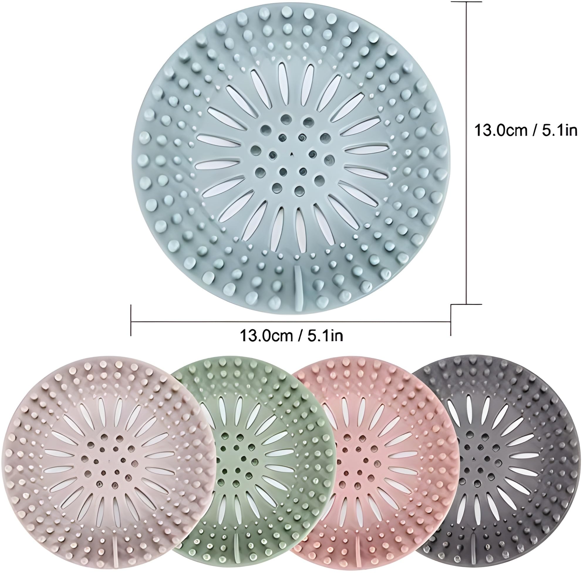 HKD Hair Catcher for Bathroom Drain Durable Silicone Hair Stopper Shower Drain Cover for Bathroom and Clean Suit for Bathroom Drainage Cover and Kitchen Sink Cover 3 Pcs Set 2