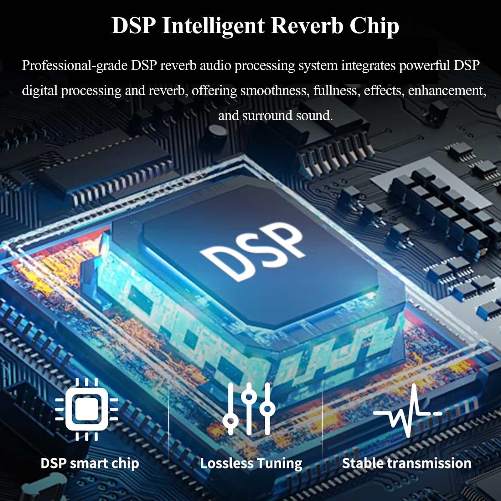 Ecualizador De Procesador De Audio, Procesador DSP De Reverberación Digital, Procesamiento De Señal Programable De 24 bits, 99 Programas Preestablecidos, Memoria para 199 Efectos De Sonido