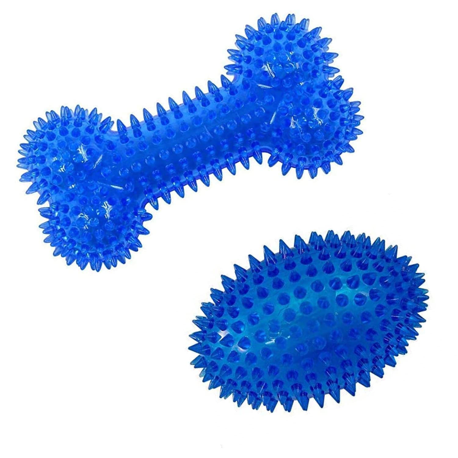 RvPaws Spike Dental Chew Toy for Dogs (Combo of 2) Squeaky Spike Bone + Spike Rugby Ball - Color May Vary (B09V7V64L8) Amazon Price History, Amazon Price Tracker