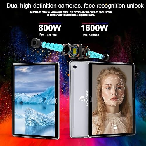 Miniatura 5 de AOYODKG Tablet 2 in 1, Tablet 10.8 inch Android 10 with Keyboard, 4GB RAM+64GB ROM(512GB Expand), 10-Core Processor, Dual SIM 4G + 5G WiFi, GMS