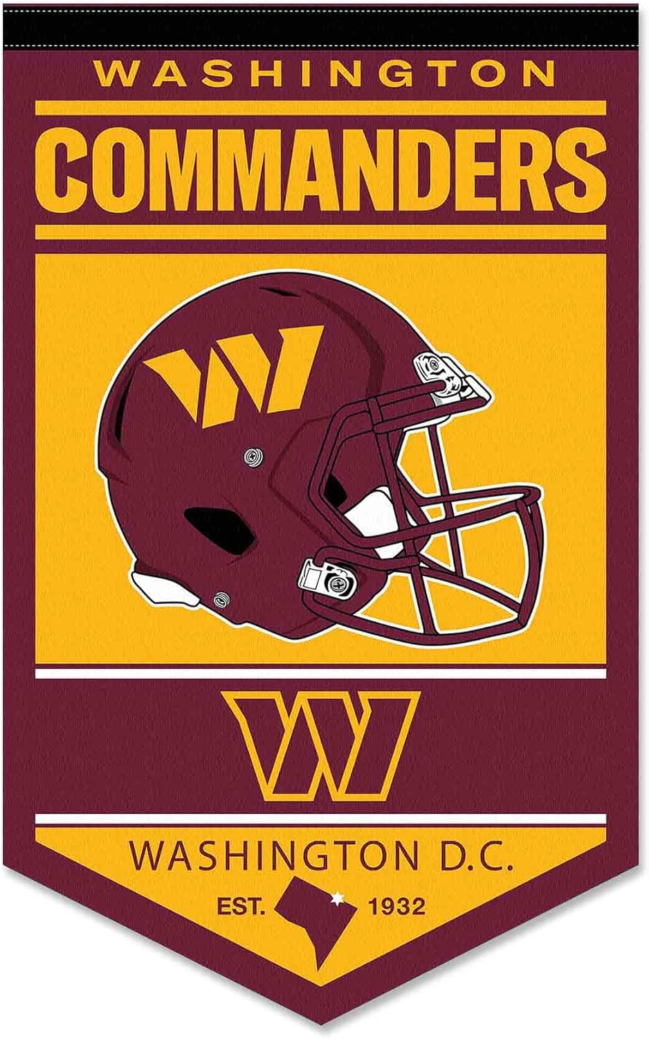 WinCraft Washington Commanders Heritage History Banner Pennant